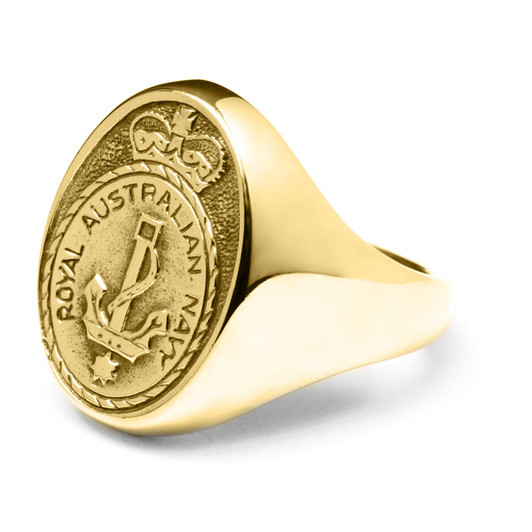 Navy Ring 9ct Yellow Gold. Stunning Navy Solid 9ct Yellow Gold Ring order today from the military specialists. Our quality rings are custom-made to order - please choose carefully as changes to or cancellation of your order aft Navy Ring 9ct Yellow Gold. Stunning Navy Solid 9ct Yellow Gold Ring order today from the military specialists. Our quality rings are custom-made to order - please choose carefully as changes to or cancellation of your order aft