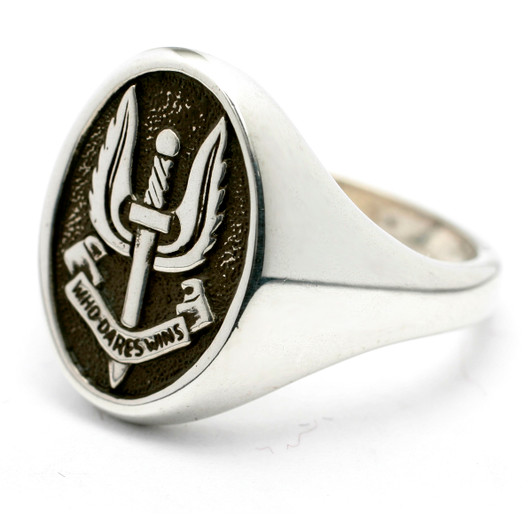 SASR Sterling Silver Ring Order the stunning Special Air Service Regiment (SASR) Solid Sterling Silver Ring today from the military specialists. Our quality rings are custom-made to order - please choose carefully as changes t