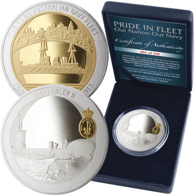 HMAS Oxley II Ltd Medallion HMAS Oxley II Limited Edition Medallion buy now from the military specialists and remember you were there. This limited edition medallion features HMAS Oxley (II), the first of six extremely capable O