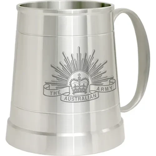 Army Pewter Tankard Army crest Engraved on a traditional pewter tankard from Military Shop. Order online now. This stylish tankard is a brilliant addition to your trophy shelf or pool room.