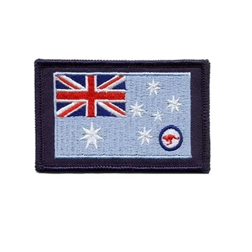RAAF Ensign Uniform Patch Order the quality RAAF Ensign Uniform Patch from the military specialists now. Perfectly sized, this embroidered patch is ready for wear. Order your uniform patch today. Specifications: Material: Fabr