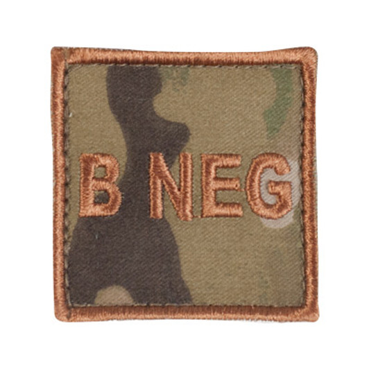 B Negative Patch MC Multicam A Multicam blood type patch from Contact Gear Australia. Perfectly sized, this patch is for B Negative. Featuring a loop and hook attachment get this to your set-up now. Specifications: Colour: Mulitc B Negative Patch MC Multicam A Multicam blood type patch from Contact Gear Australia. Perfectly sized, this patch is for B Negative. Featuring a loop and hook attachment get this to your set-up now. Specifications: Colour: Mulitc