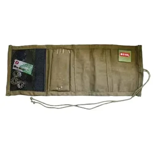 Military Style Sewing Kit Make repairs and patch up on the go with this military-style sewing kit from the military specialists. With two pockets and tie closure, this kit rolls up to fit into small spaces next time you're out