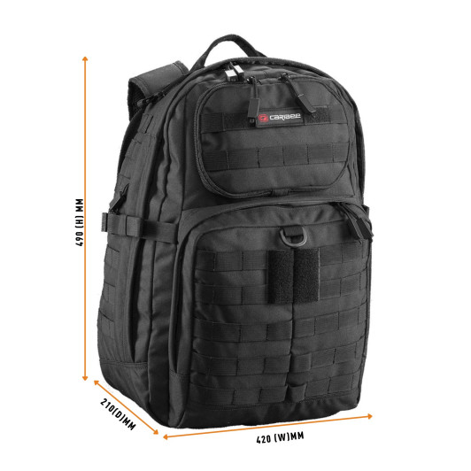 Caribee Combat 32L Military Heavy Duty Backpack Black