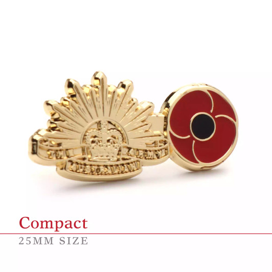 Army Poppy Lapel Pin