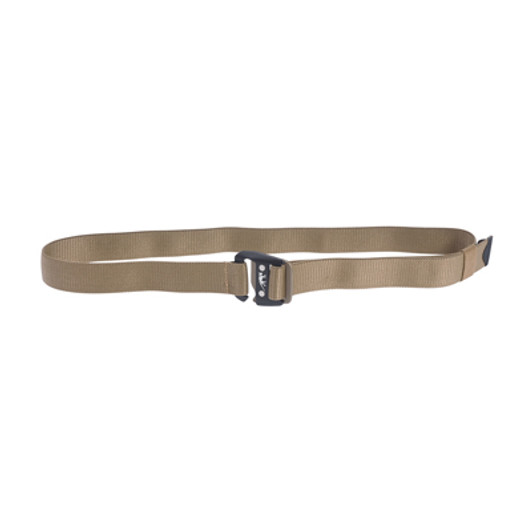 Tasmanian Tiger Stretch Belt Coyote Brown Elastic belt with hook fastening made of aluminium. Elastic webbing; Nickel free aluminium hook closure; Tasmanian Tiger logo on the buckle; Measurements: 125 x 3,2 cmWeight: 80 gFabric: Spandex Webbi