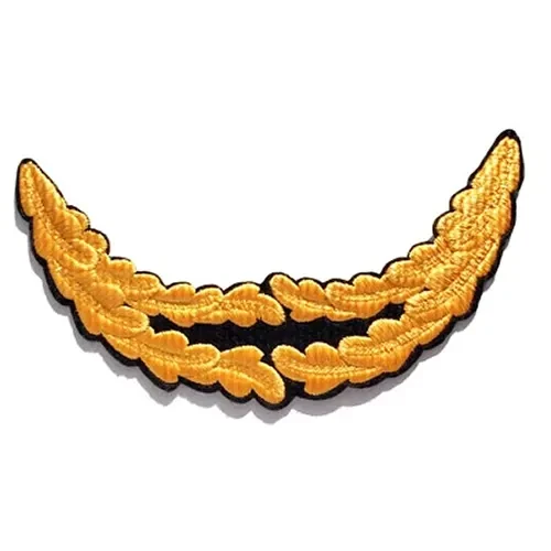 Iron On Double Oak Leaf for Cap Order your quality embroidered Senior Officer Double Oak Leaf with a Flock Iron-on backing from the military specialists today. This Double Oak Leaf can be easily added to your cap peak with the Iron-