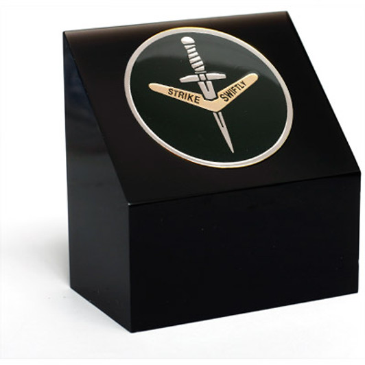1 CDO REGT Medallion In Block Superb 1st Commando Regiment (1 CDO REGT) 48mm medallion presented in a black acrylic desk block. Order now, the block is presented in a form cut gift box making it perfect for awards, presentations o