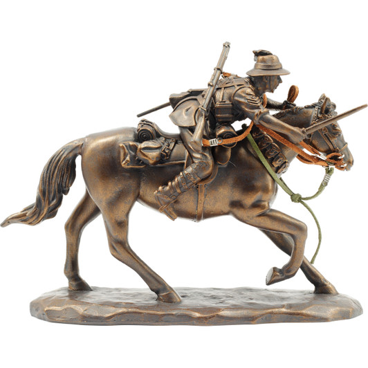 The Charge at Beersheba Light Horse Miniature Figurine This cold cast bronze miniature figurine remembers the charge of 4th Light Horse Brigade at Beersheba on 31 October 1917. Eight hundred men of the 4th and 12th Light Horse regiments charged as a caval