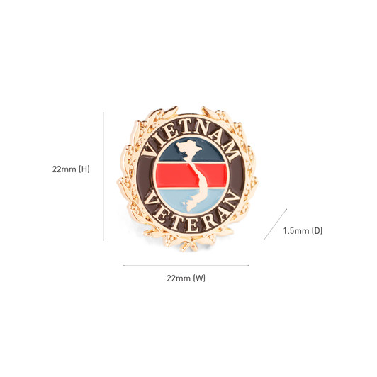 Vietnam Tri Colour Veteran with laurels badge
