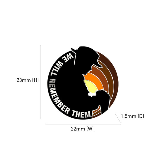 Reversed Arms Lapel Pin