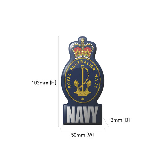 Navy Crest Magnet EIIR
