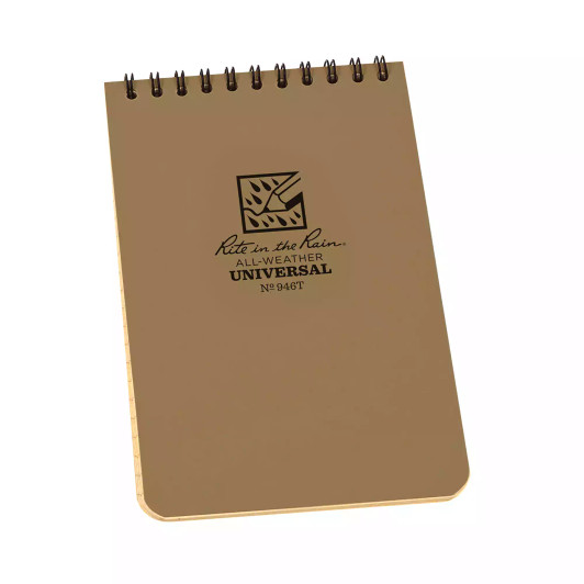 RITR Top Spiral 4 X 6 Polydura Notebook - Universal - Tan