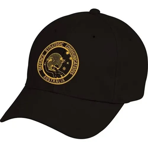 DEFCAMAUS Army/Air Force Cap Get the Defence Strategic Communications (DEFCAMAUS) for Army and Air Force Cap today. Featuring the Defence Strategic Communications Australia crest, own this adjustable cap today. Specifications: Si