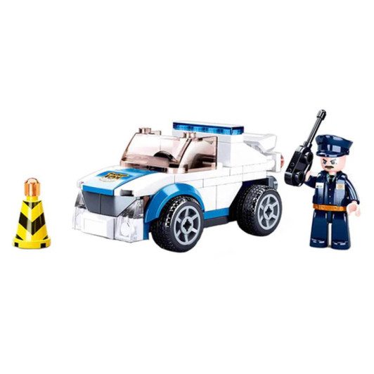 Police Pull Back Car - 90 Pcs