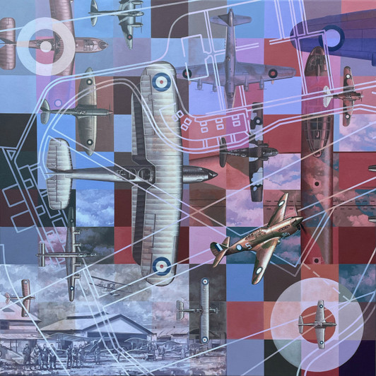 Then. Now. Always. RAAF Centenary 3 Frame Limited Edition Canvas Artwork Harrison's modern masterpiece is as impressive as it is historical. Faithfully replicated using the latest scanning and printing methods and framed in a modern, shadow frame, the three-piece set is a