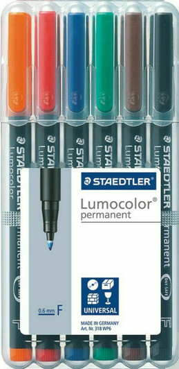 Permanent Fine (0.6mm) Pack of 6 PRODUCT DESCRIPTION Permanent Fine (0.6mm) Pack of 6