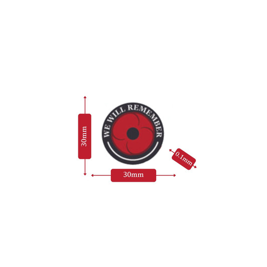 Box of 50 Poppy Stickers