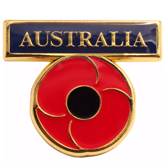Australia Bar with Poppy Badge
