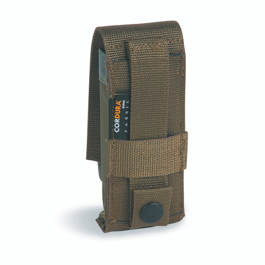Tasmanian Tiger Tool Pocket M-Olive MOLLE system small pouch for knives, multi tools, flashlights, etc. FEATURES: Flap locked with quick-release buckle Can be carried horizontally or vertically MOLLE System Requires 1 MOLLE loop Weight: