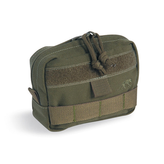 Tasmanian Tiger TAC Pouch 4-Olive Extra wide zipped opening; Velcro strips for name tag; MOLLE system; Needs three MOLLE loops; Measurements: 10 x 15 x 4 cm Weight: 100 g Fabric: CORDURA® 700 den