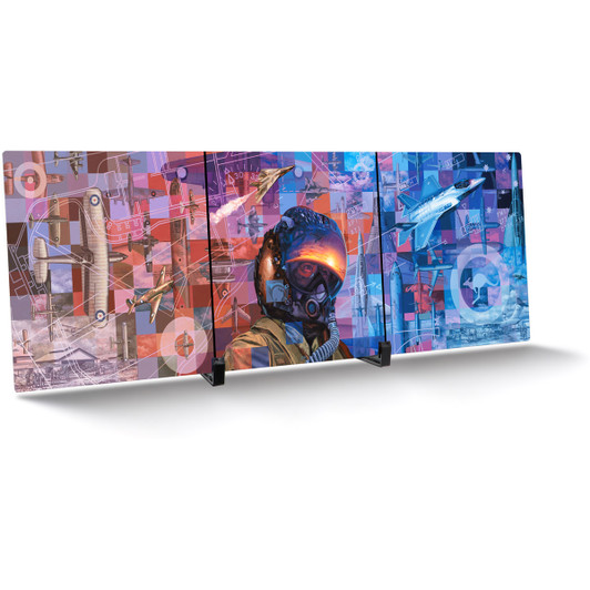 Then. Now. Always. AF100 Aluminium Artwork by Drew Harrison The stunning masterpiece from Drew Harrison spanning 100 years of Air Force, presented on solid aluminium. Combining the feel of aircraft and striking artwork together to create a phenomenal display.