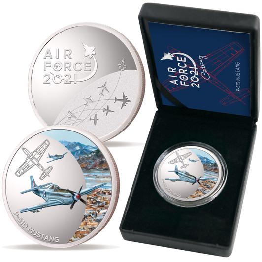 Air Force 100 Limited Edition Medallion - P-51D Mustang The sensational Air Force 100 Limited Edition Medallion - P-51D Mustang. A stunning part of the collection and a perfect way to commemorate the Air Force Centenary. Limited to only 500. Produced in Au