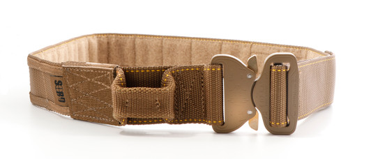 SORD Agile Cobra Belt - Coyote Agile Cobra Riggers belt is constructed of Type 7 nylon webbing, features 2 upper and lower runs of folded 25mm Multicam binding (stitched for MOLLE batons) and Velcro that mates with the Under Belt/
