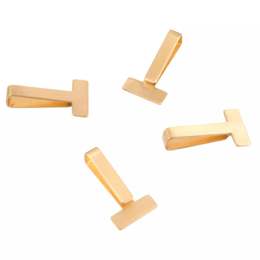 Sam Brown Trouser Belt Clips-Gold Plated 4 Pack
