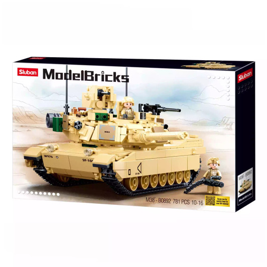 Model Bricks Mb M1a2 V2 Abrams Main Battle Tank 781 Pcs