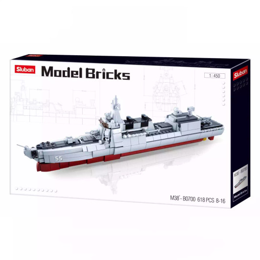 Model Bricks Destroyer Scale 1:450 578 Pcs
