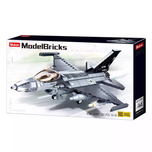 Model Bricks F-16c Falcon Fighter 521 Pcs Model Bricks F-16c Falcon Fighter 521 Pcs