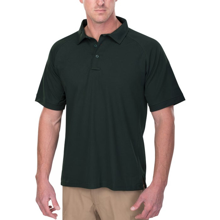 Vertx-Mens Coldblack Short Sleeve Polo-Spruce Green Vertx-Mens Coldblack Short Sleeve Polo-Spruce Green Nonstop Professional Performance The Vertx coldblack® polo allows users to stay cool while wearing dark colors in the sunlight. Exclusive coldblack® Technology, combined with moisture-wicking fabric