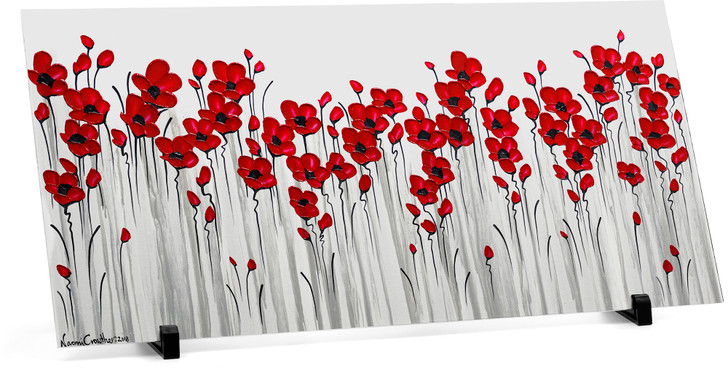 Poppy Mpressions Fields of Poppies Aluminium Artwork Poppy Mpressions Fields of Poppies Aluminium Artwork Stunning artwork in a beautiful display. Own this remarkable piece on a unique aluminium display. Limited to 250 and comes with a Certificate of Authenticity. Bring artwork into your space with the se