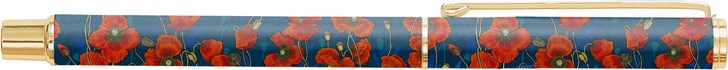 Mpressions Where the Poppies Grow Rollerball Pen Elegant, stylish, and with a great glide, this metal rollerball pen is a wonderful gift for your loved ones, corporate gifts, or for yourself!  Featuring the beautifully detailed artwork 'Where the Po