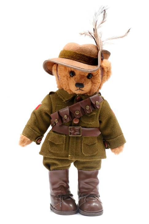 Trooper Jones - the Light Horse 20cm Bear This sensational 20cm bear is a wonderful gift or collectable and a fantastic way to share Australia's proud military history with every age group. Trooper Jones proudly represents the unique uniform