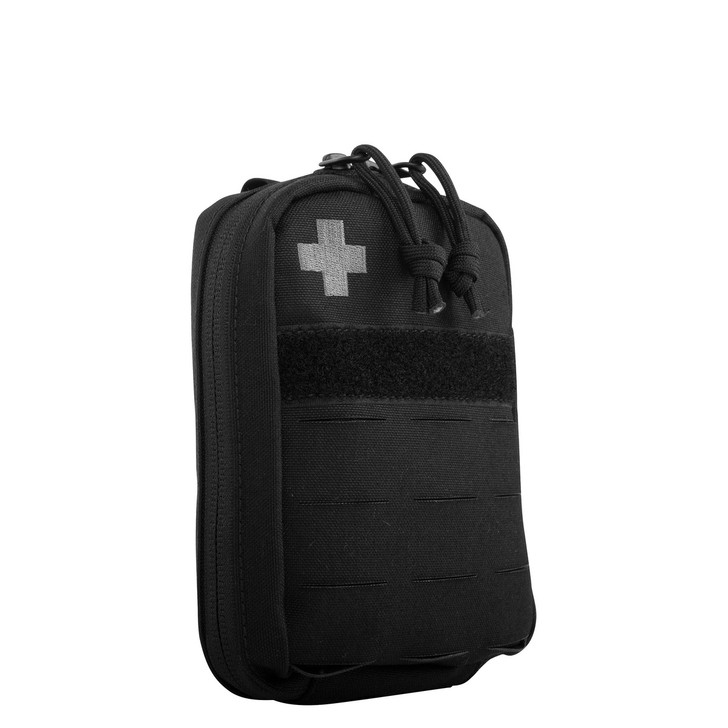 TT Tac Pouch Medic (black) Tasmanian Tiger-Tac Pouch Medic Black The Tasmanian Tiger TT Tac Pouch is a compact First-aid bag for your medical supplies. Knotted zipper on the zipper closure for secure grip even with gloves Main compartment with mesh pockets Main com