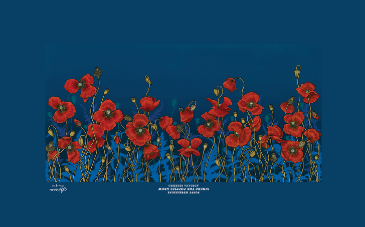 Mpressions Where the Poppies Grow Ltd Edition Canvas Print 600 x 300 Mpressions Where the Poppies Grow Ltd Edition Canvas Print 600 x 300 A stunning reproduction of Canberra artist Adriana Seserkos Where the Poppies Grow. Seserko's work portrays the poppy not as a pretty decorative flower, but as a metaphor for the human condition. Impa