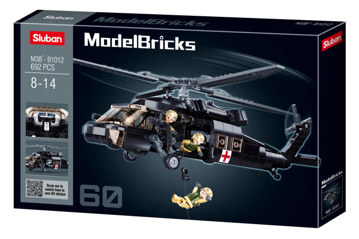 Mb Helicopter Black Hawk 692 Pcs