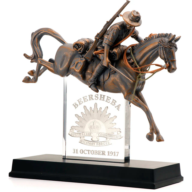 Beersheba Turn the Tide Light Horse Limited Edition Figurine with LED 3D Crystal