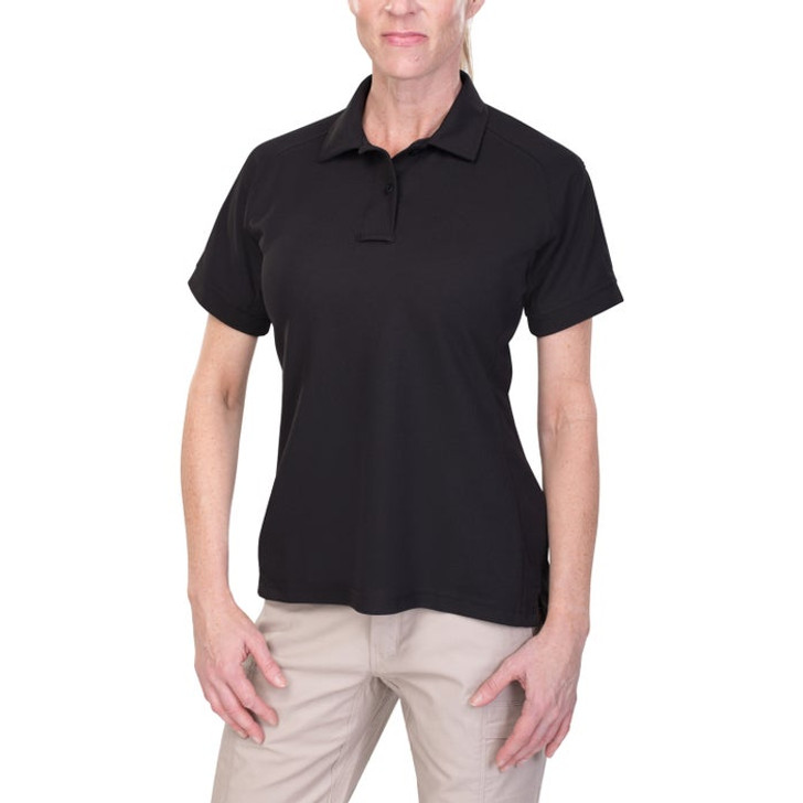 Vertx-Women's Coldblack Short Sleeve Polo-Black Vertx-Women's Coldblack Short Sleeve Polo-Black Professional look with all the tactical functionality The Vertx coldblack® polo allows users to stay cool while wearing dark colors in the sunlight. Exclusive coldblack® technology combined with moi