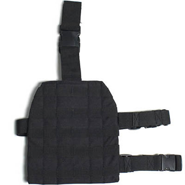 Modular Thigh Carrier BK Modular Thigh Carrier BK Modular Thigh Carrier in black from the military specialists. Allows operator to expand and change their holster/ pouches/ equipment configuration. Features: Includes: MOLLE platform, thigh straps, be