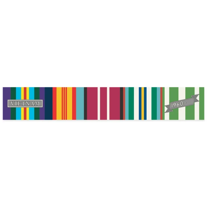 Vietnam Nashos Ribbons Bumper Sticker with Clasp