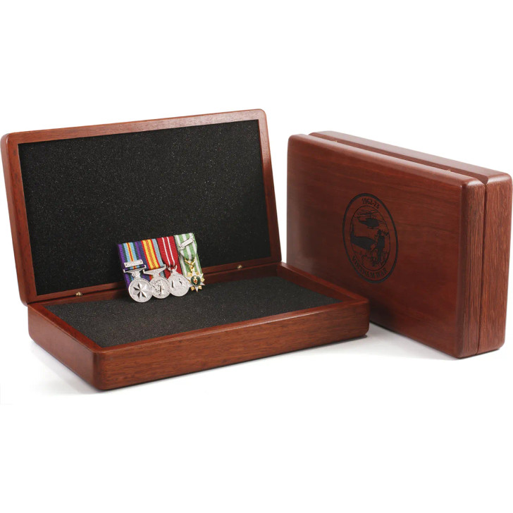 Miniature Vietnam Group 4 Court Mounted & Vietnam Jarrah Medal Case Miniature Vietnam Group 4 Court Mounted & Vietnam Jarrah Medal Case