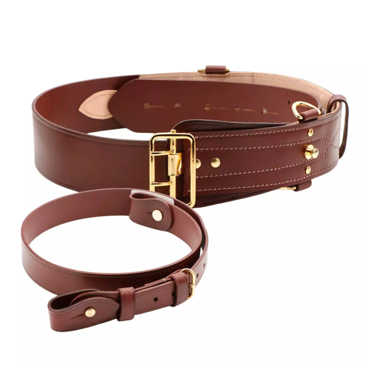 Sam Browne Belt & Strap Set (Red Brown) S Belt - L Strap Image 0