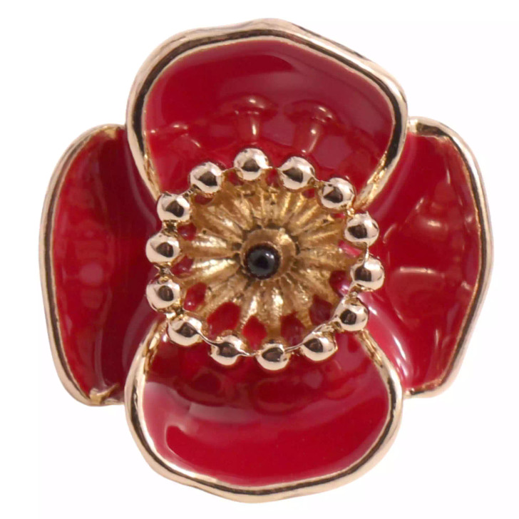 3D Poppy Badge On Card 3D Poppy Badge On Card