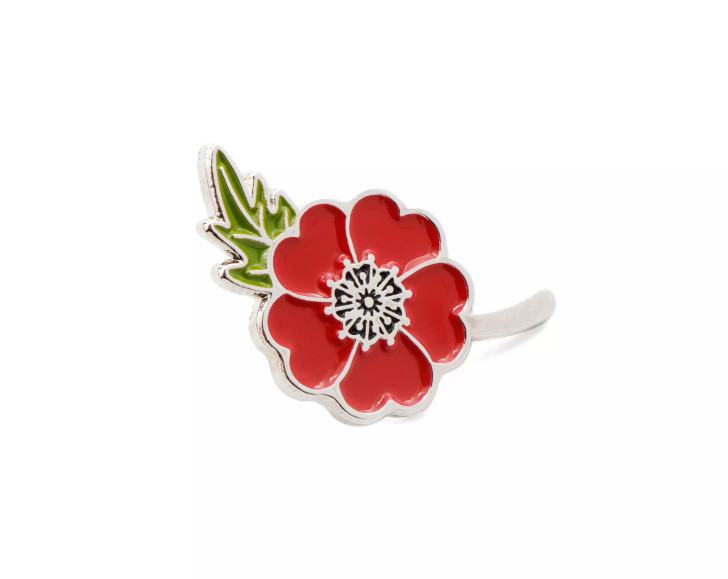 Poppy Stem Lapel Pin