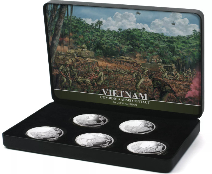 Ltd Ed Medallion Set Combined Arms Contact Vietnam