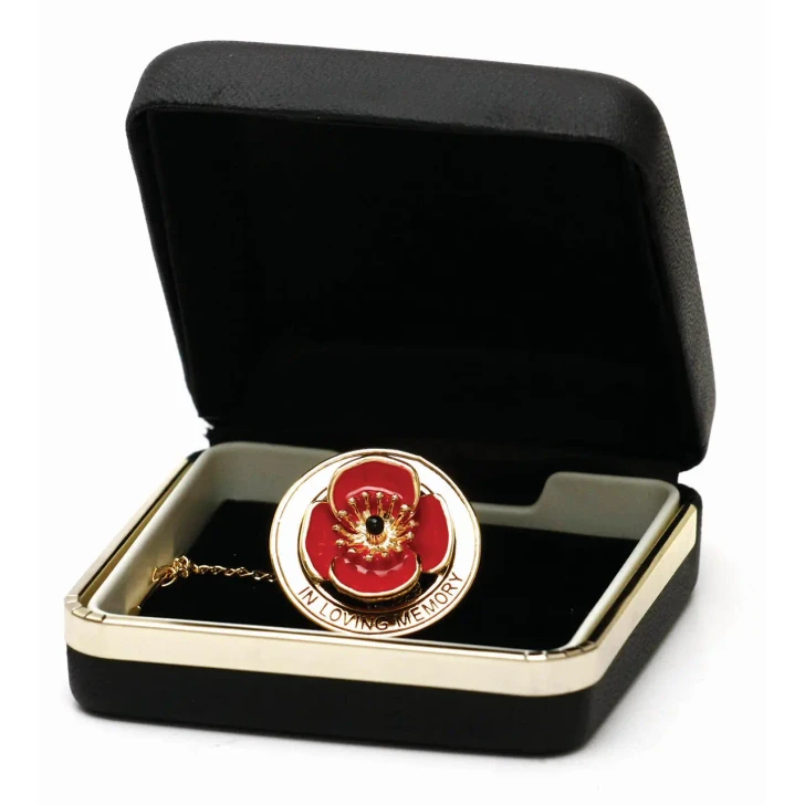 In Loving Memory Poppy Badge In Box