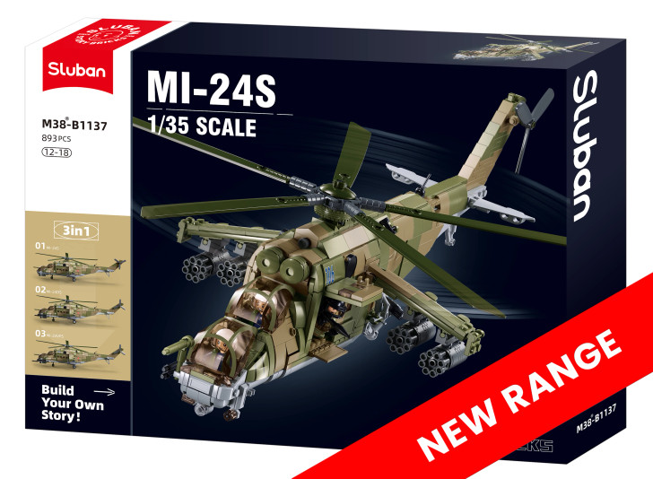 Mi-24s Helicopter Gunship 3 In 1 Scale 1:35 893 Pcs